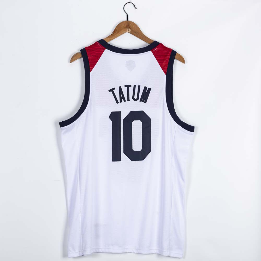 2021 Olympic USA 10 Tatum White Nike NBA Jerseys